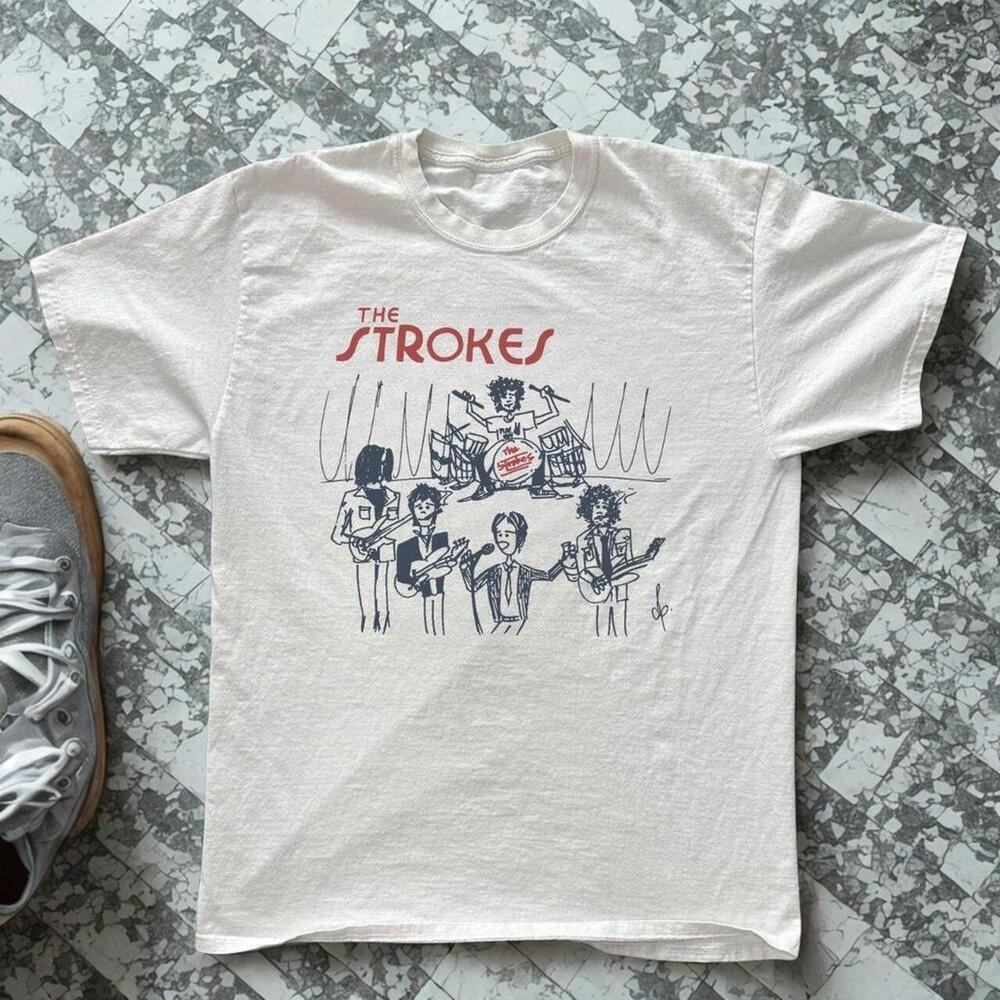 The Strokes White Band Tee